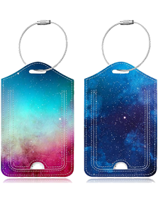 Famavala 2X Luggage Tags (Labels w/Magnet Close Privacy Cover) for Travel Bag Suitcase